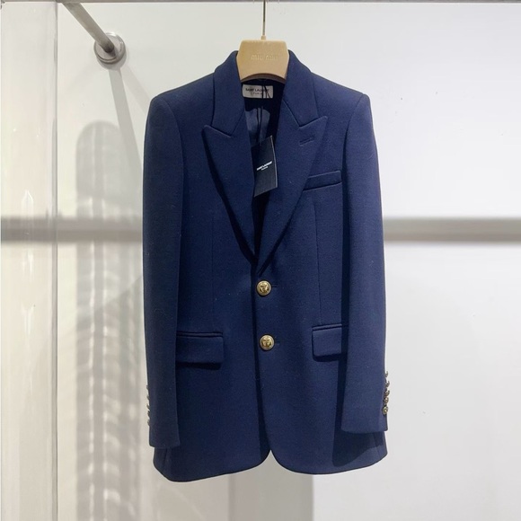 Saint Laurent Jackets & Blazers - ❌sold❌🚩steal authentic Saint Laurent Midnight Blue Blazer with Gold Buttons